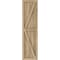 Ekena Millwork Americraft 4-Board Wood 2 Equal Panel Frmd Board-n-Batten Shutters w/Dbl Z-Bar, ARW102BF414X46UNH, PR ARW102BF414X46UNH - alternate 2